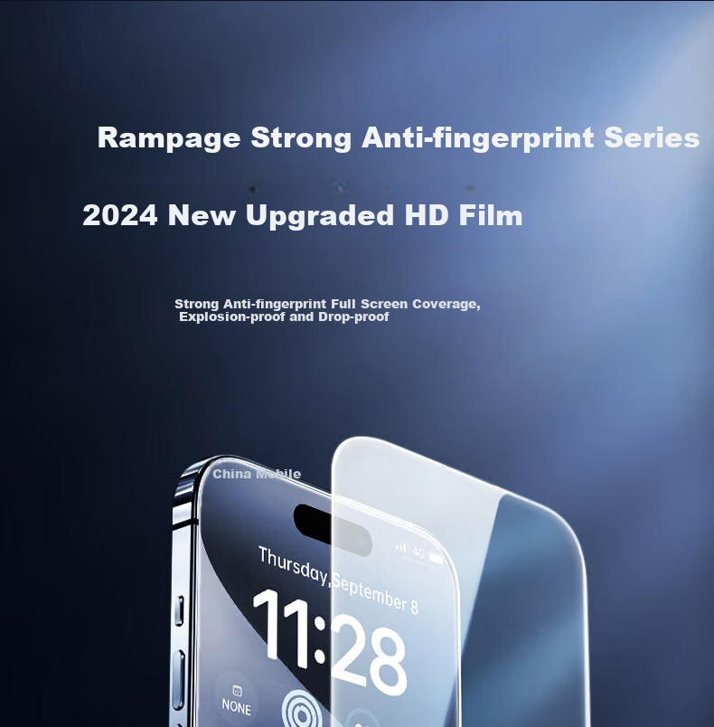 Защитное стекло Baozou для Apple iPhone 16 Pro, противоударное, антибликовое, 3 шт.