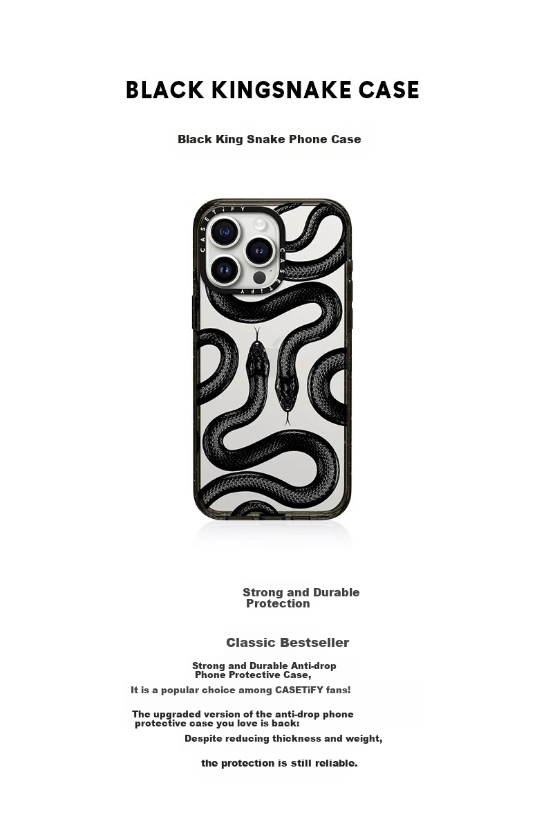 Чехол CASETIFY для iPhone 15 Pro Max, противоударный, черный, противоскользящий, поддержка беспроводной зарядки