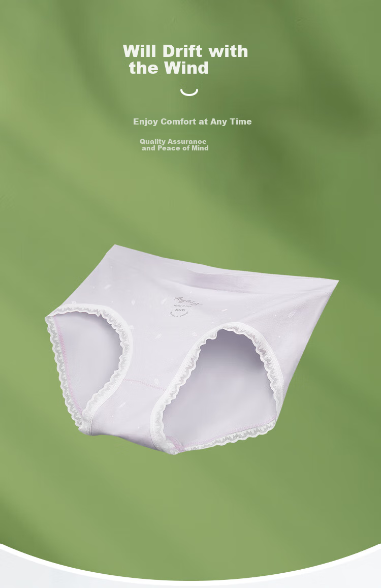 Hodo Женские трусы, 2 шт., размер M, кружево, хлопок, дышащие, комфортные