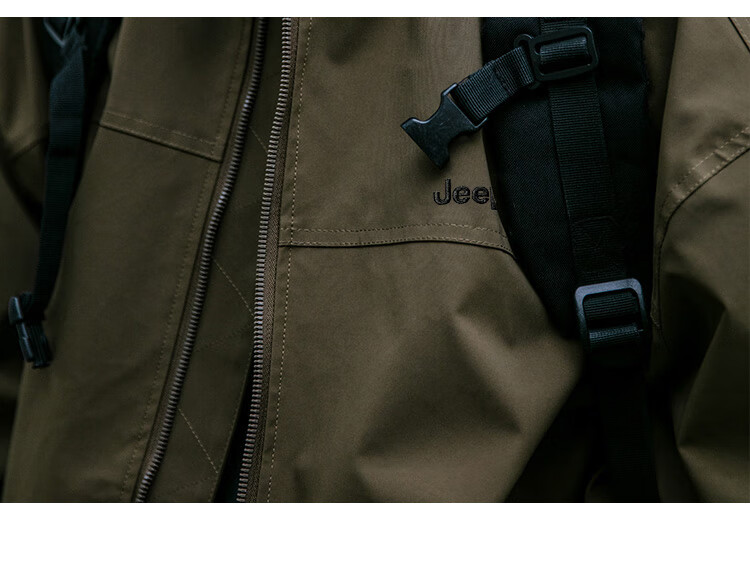 Мужская куртка JEEP, осенне-зимняя, с воротником-стойкой, деловая, повседневная, американского стиля, черная, размер M