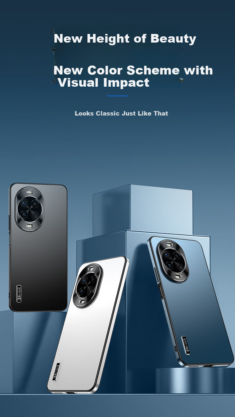 Чехол для Huawei Nova 14 Pro IM-CHEN, силиконовый, противоударный, с защитой камеры, синий