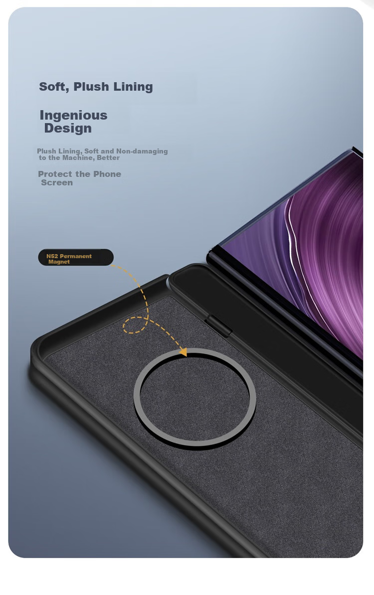 Чехол Amumu для Samsung Galaxy Z Fold7, MagSafe, натуральная кожа, ультратонкий, полный защитный чехол, матовый дизайн