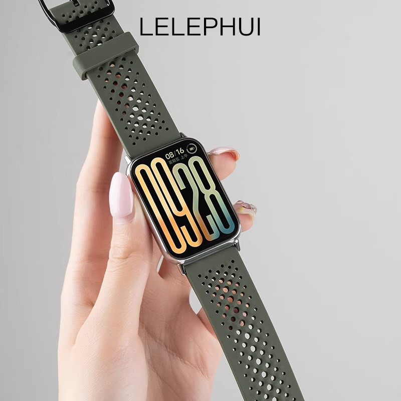 Ремешок Iboann для Xiaomi Mi Band 8 Pro, версия Chain 9 Pro, перфорированный силиконовый браслет для мужчин и женщин, спортивный, дышащий, новый