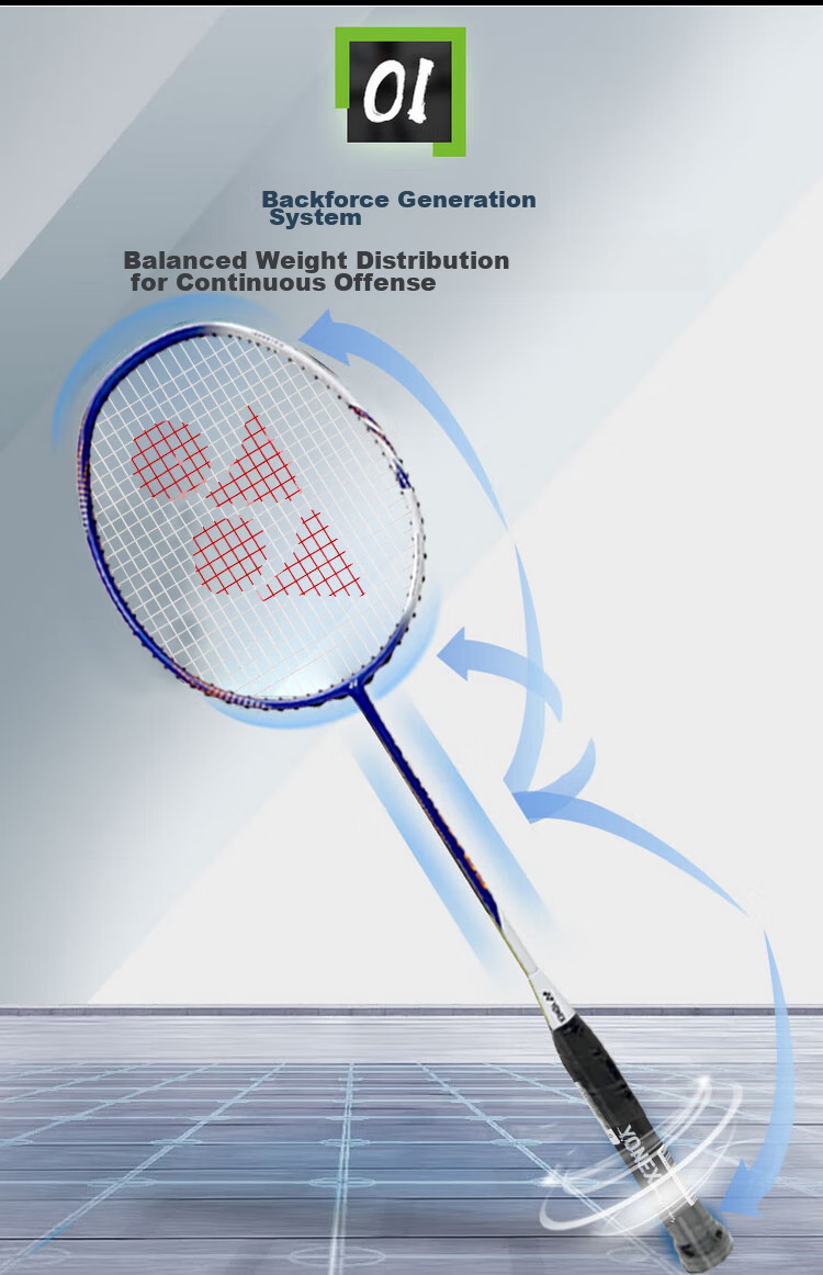 Бадминтонная ракетка YONEX Astrox Light Speed AXGS, полнокарбоновая, одинарная, 4U, с натяжкой 24 фунта