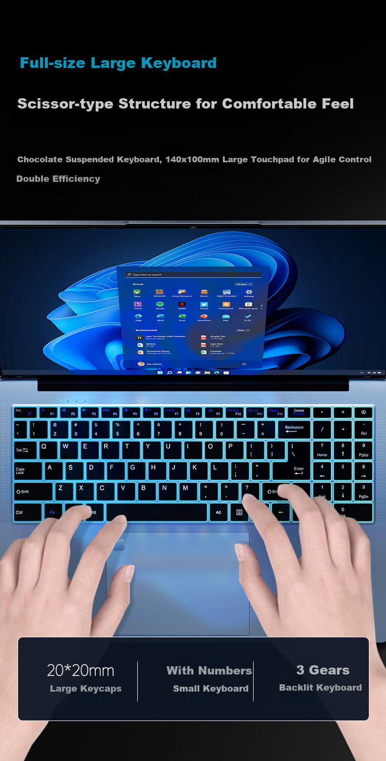 Ноутбук Dere Zhiqing Series Core Ultra7 155H, 16-дюймовый, 16 ГБ ОЗУ, 512 ГБ SSD, тонкий и легкий, для бизнеса и игр, Space Gray