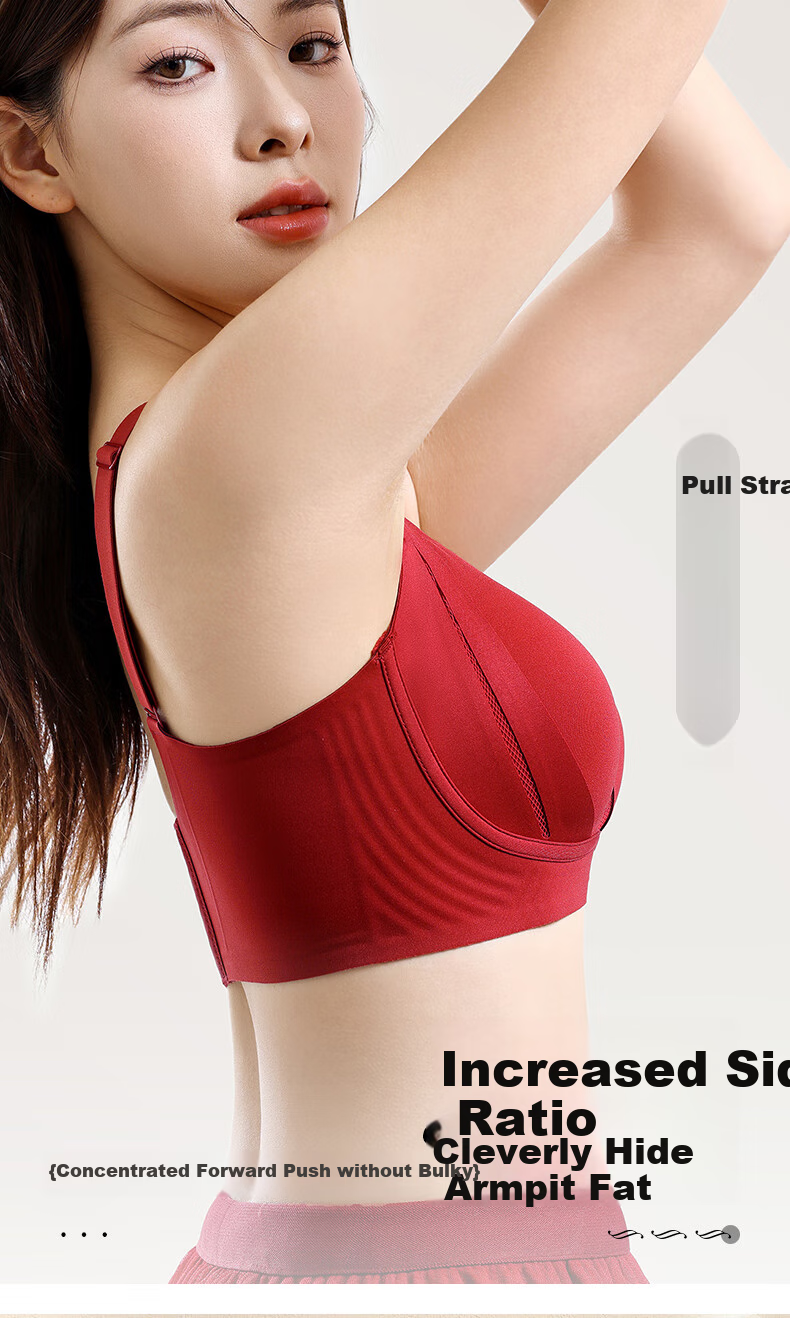 GRACEWELL Бюстгальтер с эффектом пуш-ап, бесшовный, минимизирующий большой бюст, с боковой поддержкой, беспроводной, мягкий спортивный бюстгальтер