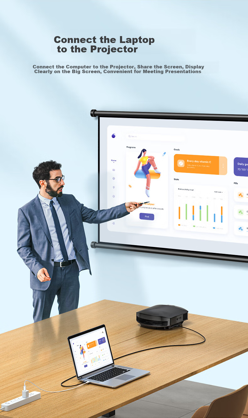 Кабель-адаптер SAMZHE DP to HDMI, 4K HD, DisplayPort 1.2 на HDMI, 5 метров, DH1050