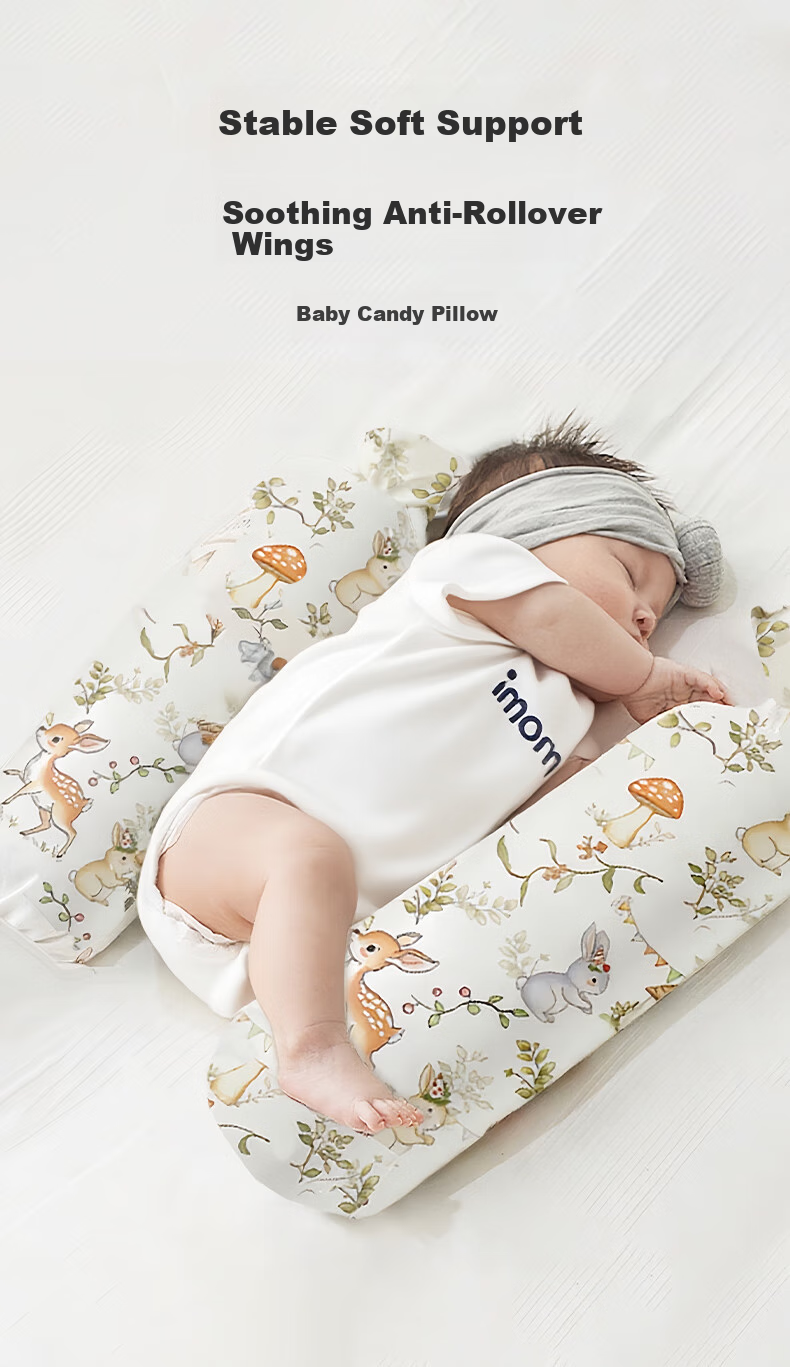 Детская подушка Baoshi Baby Candy, для комфортного сна на боку, для новорожденных, с гречневой лузгой, мягкая и удобная