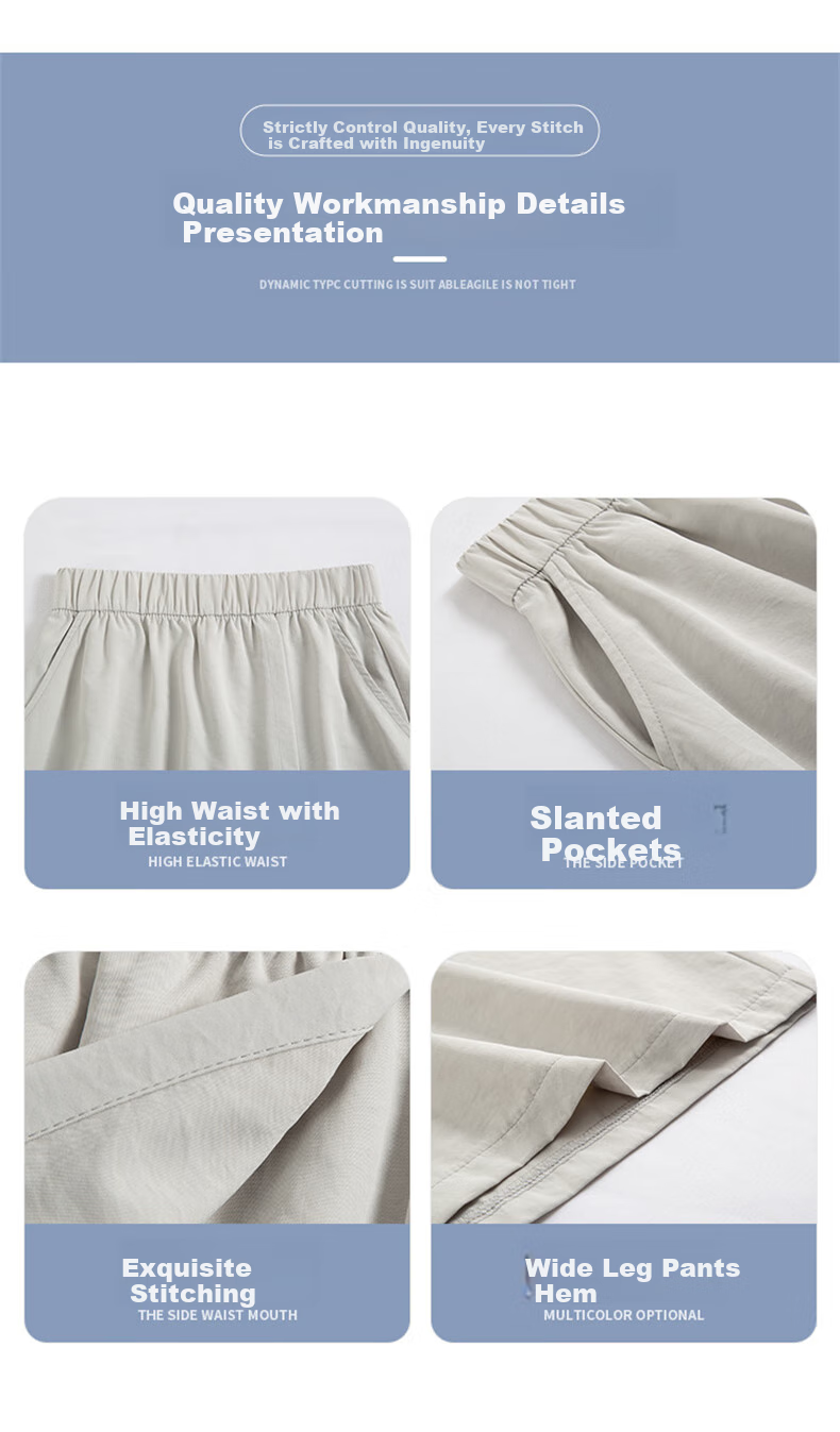 Шорты LangSha Ice Silk Shorts для женщин, летняя коллекция 2025, повседневные, свободные, широкие, до колена