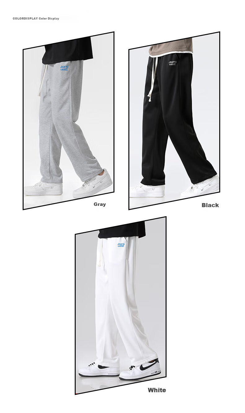Jeanswest мужские повседневные брюки, свободный крой, на шнурке, прямые, дышащие и стильные, универсальные длинные брюки для осеннего сезона.