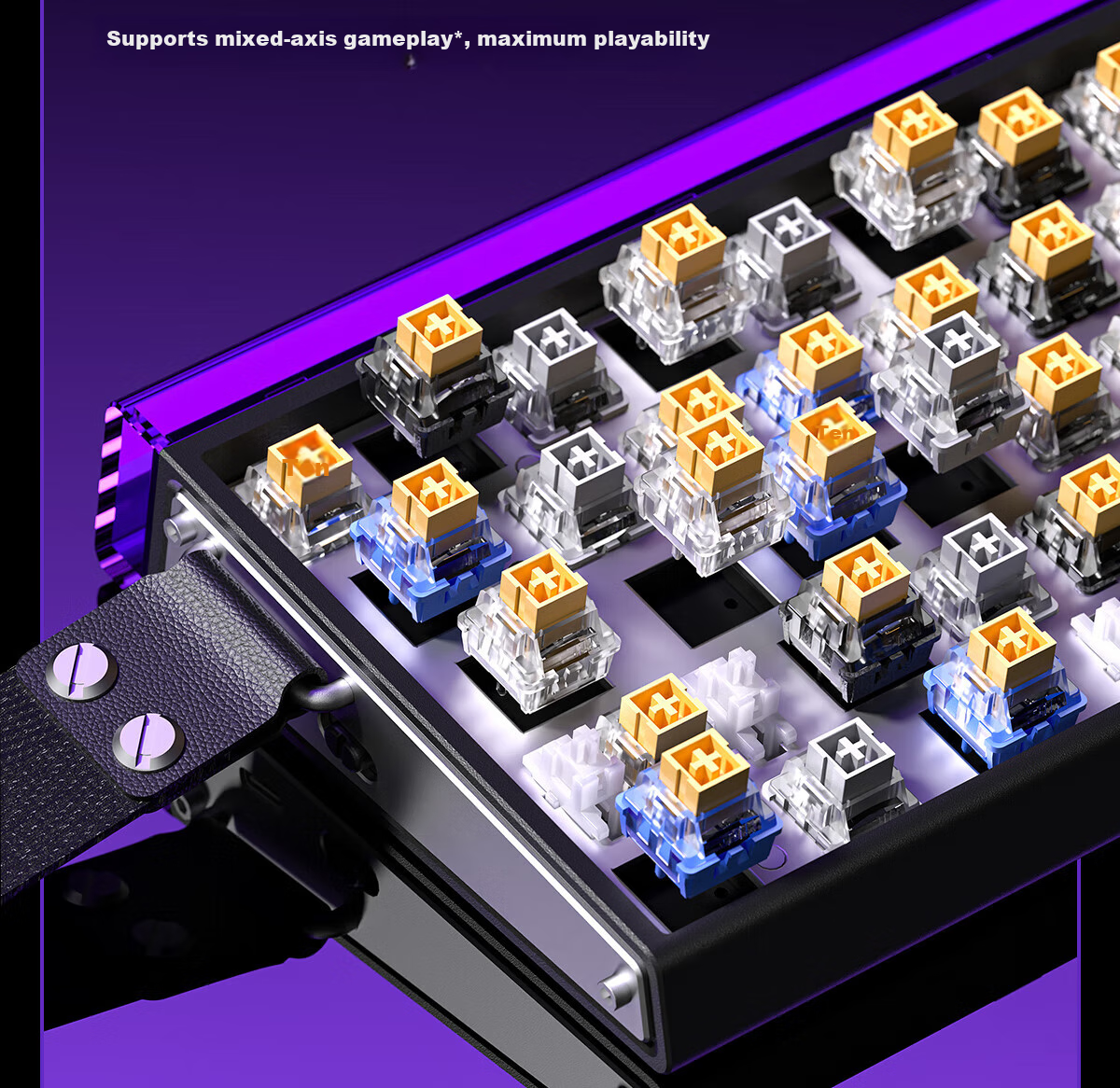 Магнитная механическая клавиатура AULA HERO 68HE, игровая, проводная, RGB подсветка, розовый