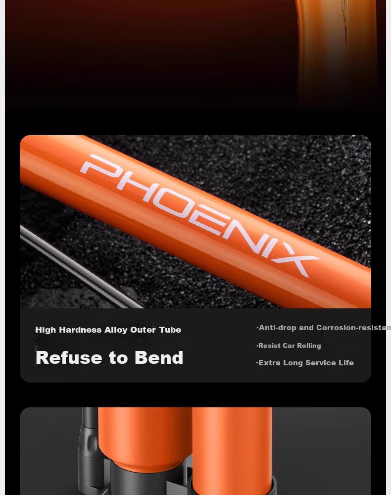 Велосипедный насос Phoenix, универсальный бытовой инфлятор, для электровелосипедов, горных велосипедов, шоссейных велосипедов, новый автомобильный насос высокого давления