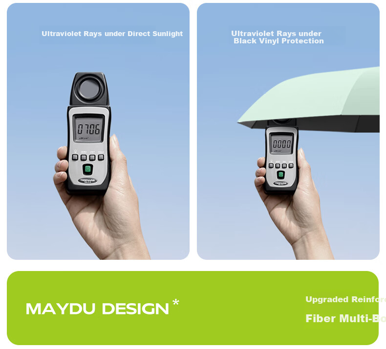 Автоматический складной зонт MAYDU M3066, большой, с защитой от УФ-излучения, для дождя и солнца, бежевый