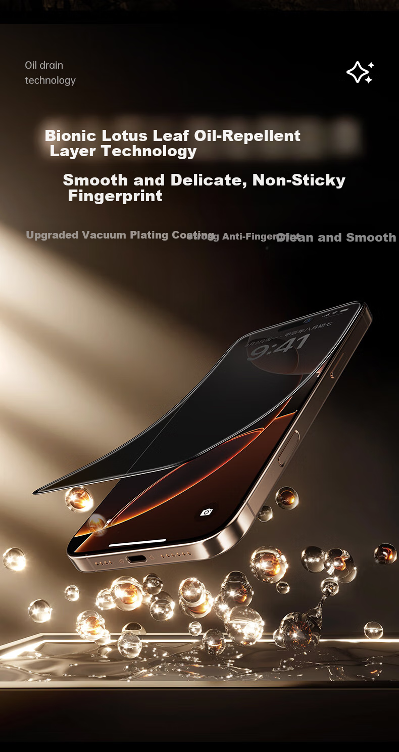 Защитная пленка ESR для iPhone 16 Pro Max, антишпионское закаленное стекло, книжный дизайн, установка без пыли, полное покрытие, защита от взлома