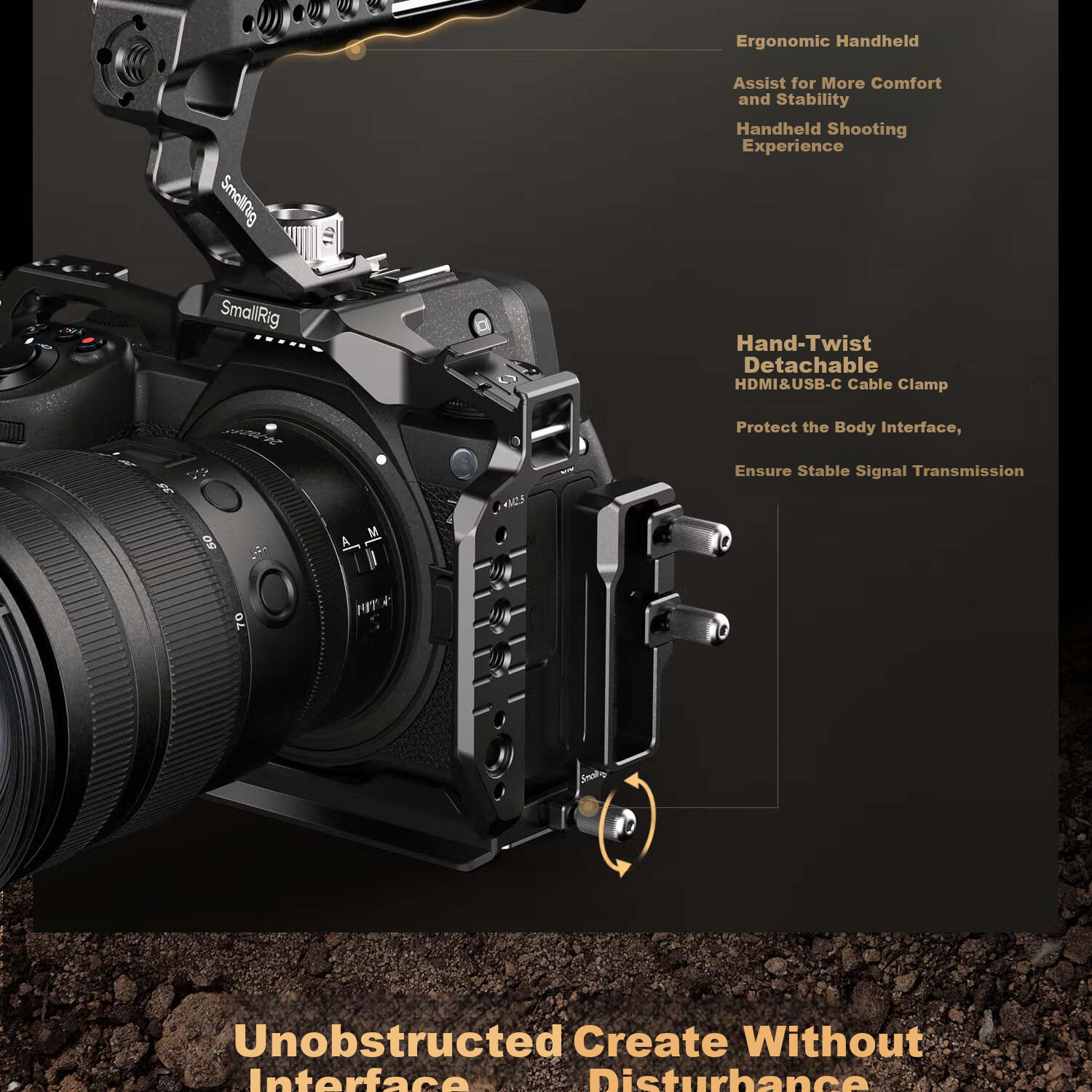 Комплект SmallRig 4523 для Nikon Z6 III, "Ночной филин", подходит для беззеркальных камер Nikon Z6 III, с ручным захватом, комплект аксессуаров для фото- и видеосъемки, L-пластина для камеры, клетка "Кролик"