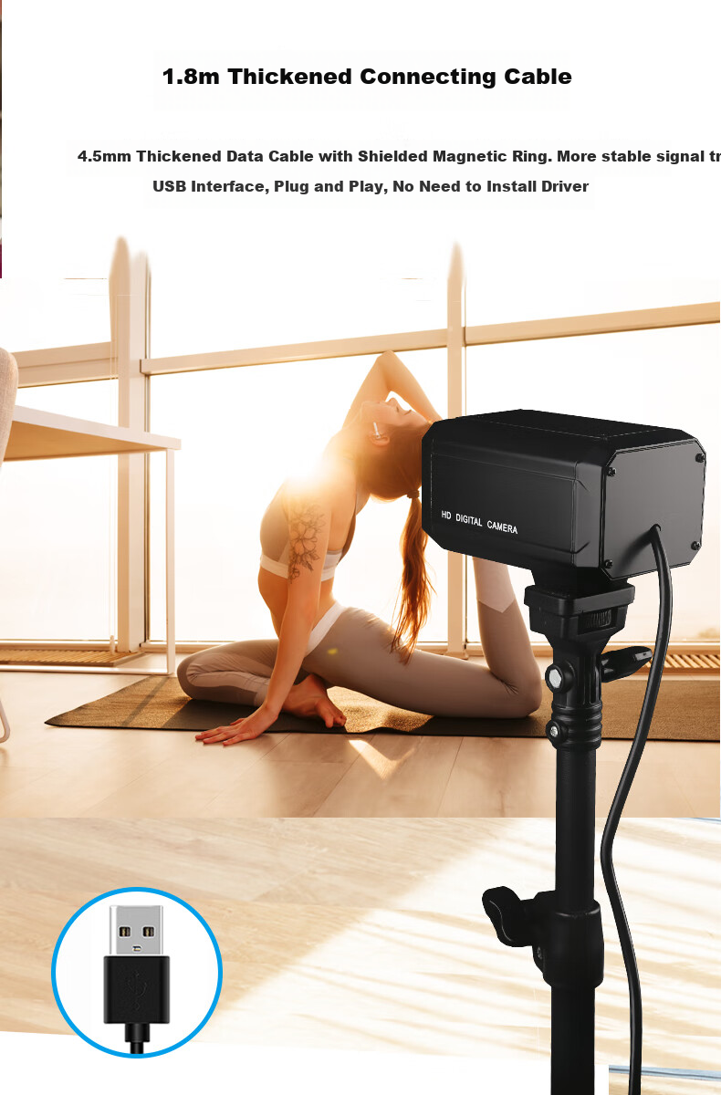 Веб-камера GESOBYTE C950PRO 4K с зумом для прямой трансляции, со встроенным микрофоном, дистанционным управлением, подходит для электронной коммерции, видеозвонков, совещаний, офисной работы и онлайн-обучения