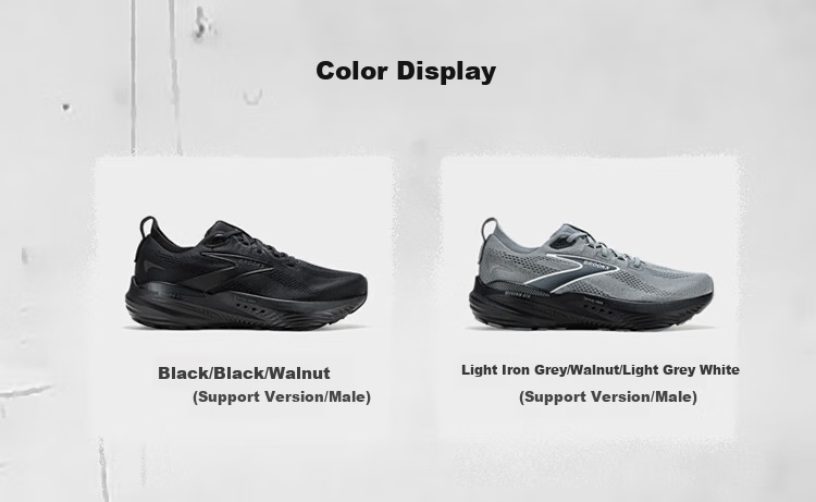 Мужские кроссовки Brooks Glycerin GTS 22 для бега, черные, размер 44.5