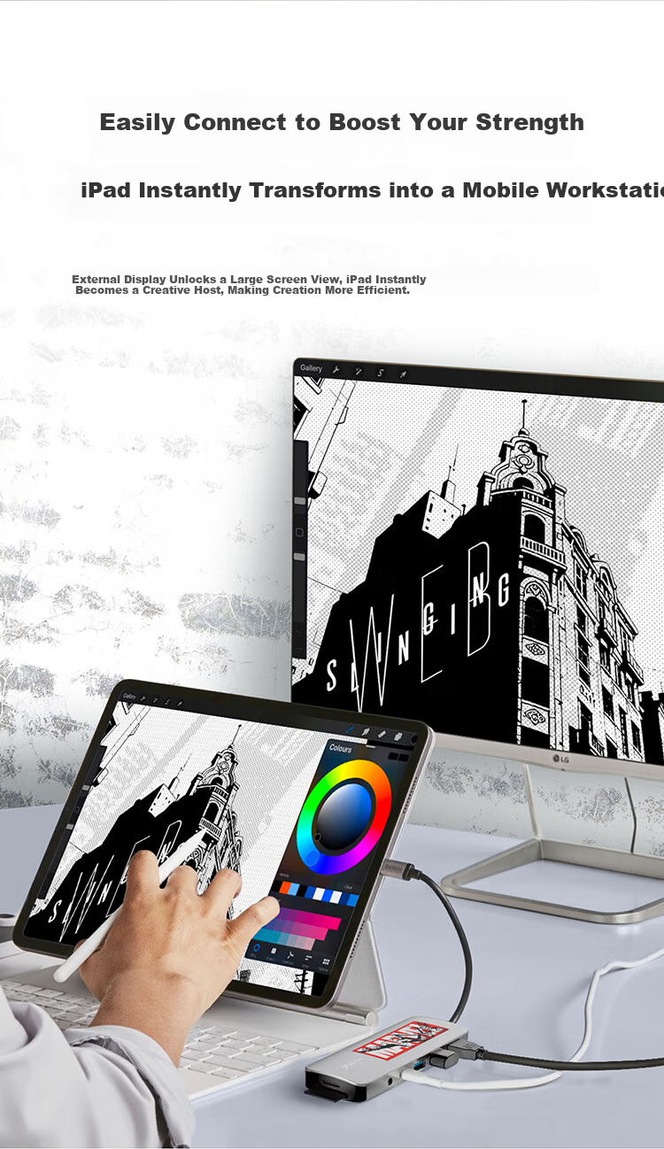 Многофункциональный USB-C хаб Belkin, 7-в-1, для iPad и Apple компьютеров, с PD 100W, HDMI, кардридером