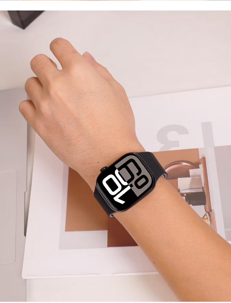 Ремешок MSSM для Apple Watch S11/S10 Silicone Magnetic Strap, IWatch Ultra3/2/s9/se3, черный