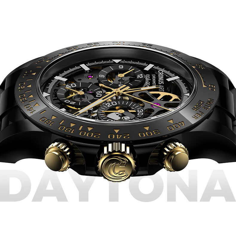 CRONUSART Kluos Precision Steel Series Automatic Mechanical Men's Business Luminous Wristwatch Christmas Gift