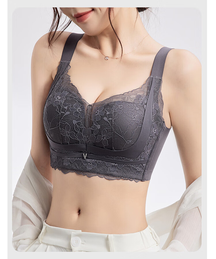 Женский бюстгальтер GRACEWELL Push-Up Bra, бесшовный, с косточками, кружевной, с боковой поддержкой, для маленькой груди