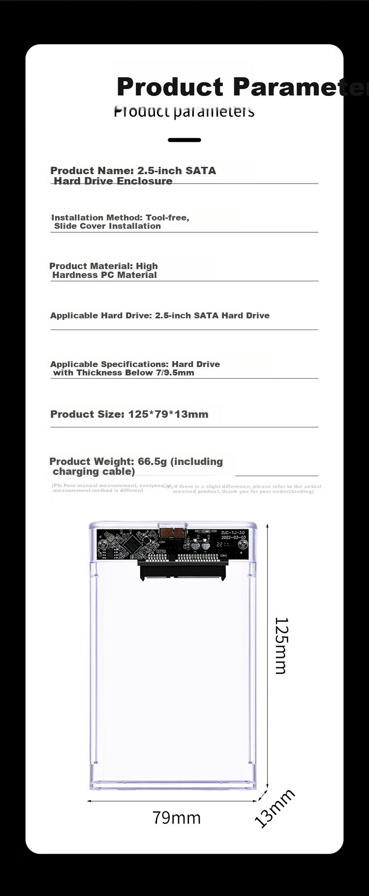Внешний корпус для жесткого диска BUBM 2.5 дюйма, USB 3.1 Type-C, SATA, совместим с ноутбуками и настольными компьютерами, для SSD и HDD
