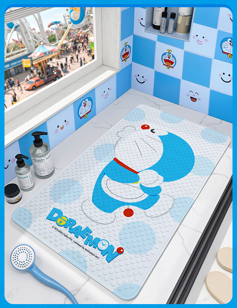 Коврик для ванной Dajiang Doraemon, нескользящий, для душа, противоскользящий, 50x80 см