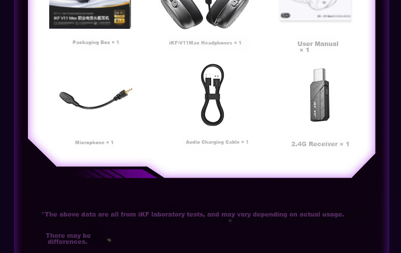 Игровые наушники iKF V11 Max, беспроводные, с микрофоном, 7.1 объемный звук, Bluetooth, черный и красный