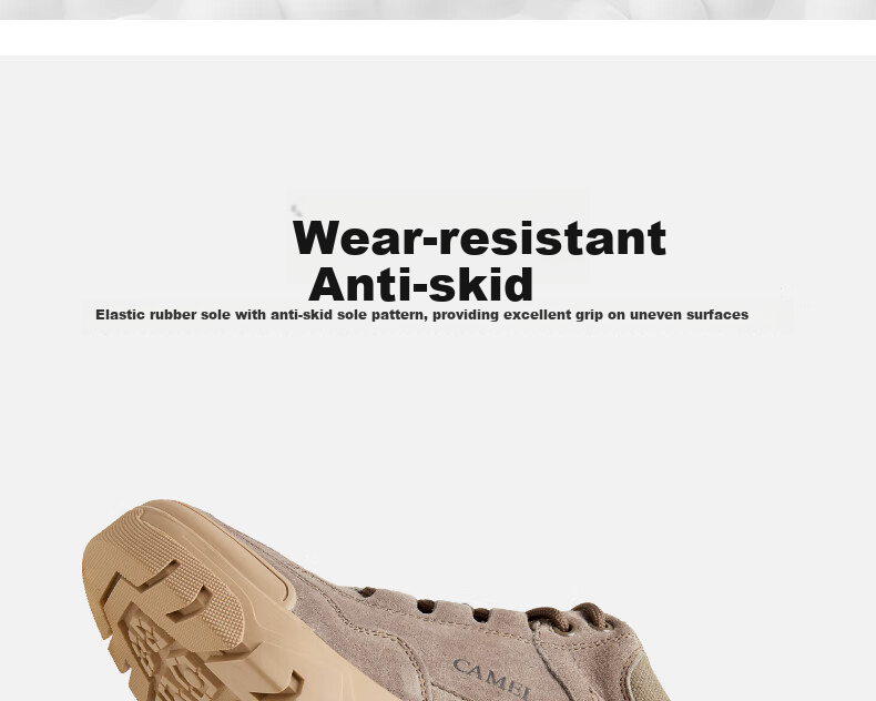 Кроссовки мужские CAMEL Retro Outdoor Hiking Workwear Casual Low-Top Shoes, G13A342170, Хаки, Размер 38