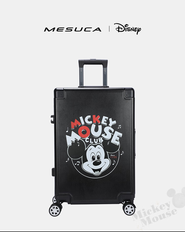 Чемодан Mesuca X Disney Mickey Luggage Print 20-дюймовый, с алюминиевой рамой, для ручной клади