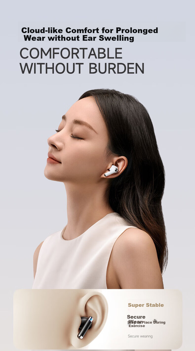 Беспроводные наушники Xiaodu T200 с активным шумоподавлением, Bluetooth 5.4, Hi-res audio, IPX5, черный