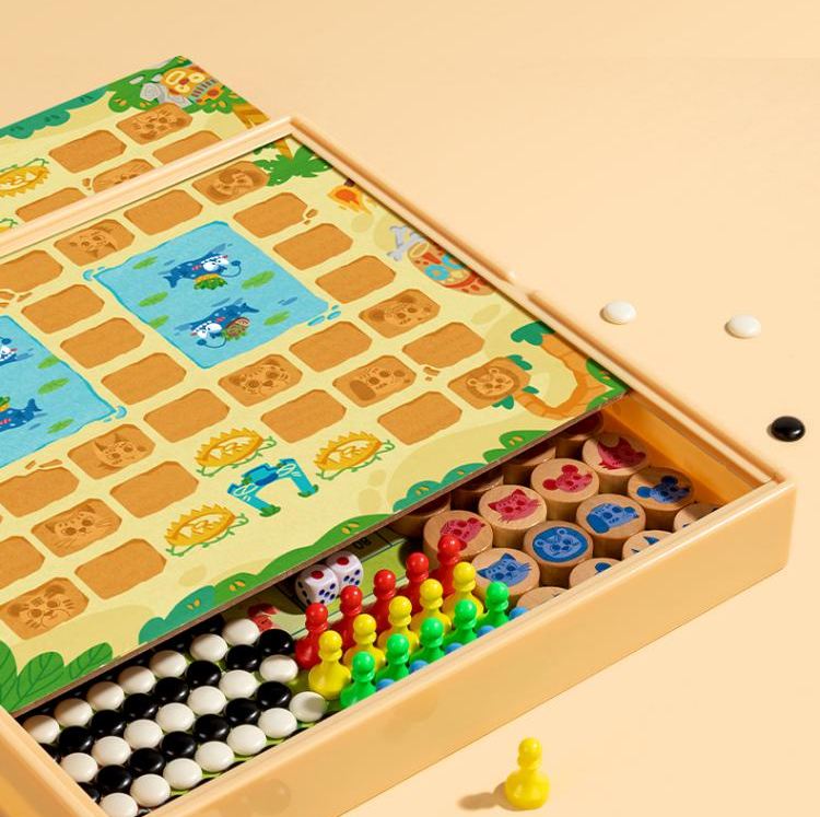 Набор игр 6 в 1 Deli, шахматы, шашки, нарды, настольная игра для детей и взрослых, подарок