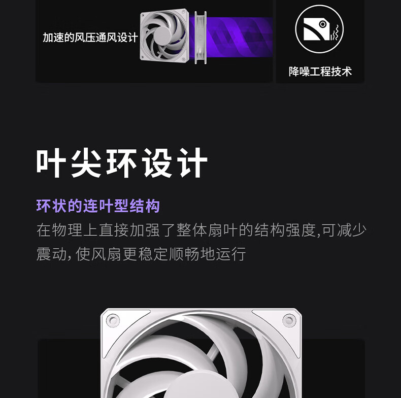 Вентилятор для корпуса CoolerMaster Mobius 120 White Edition, 120 мм, LDB подшипник, белый