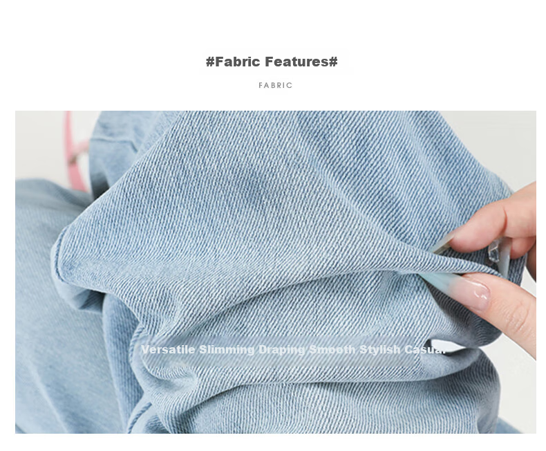 Джинсы Jeanswest женские, осенние, ледяной шелк, ощущение прохлады, повседневные, с высокой талией, драпирующиеся, свободные, широкие штанины, цвет "Ледяной туман", размер 2XL