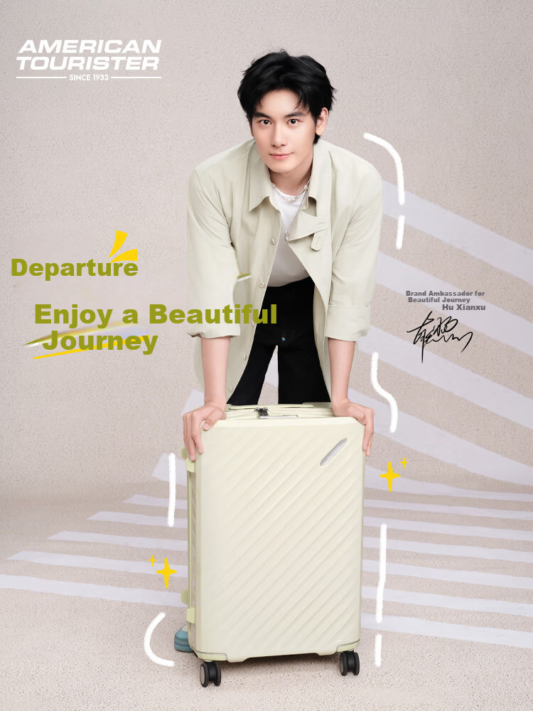 Чемодан AMERICAN TOURISTER, 24 дюйма, стильный, с кодовым замком, черный