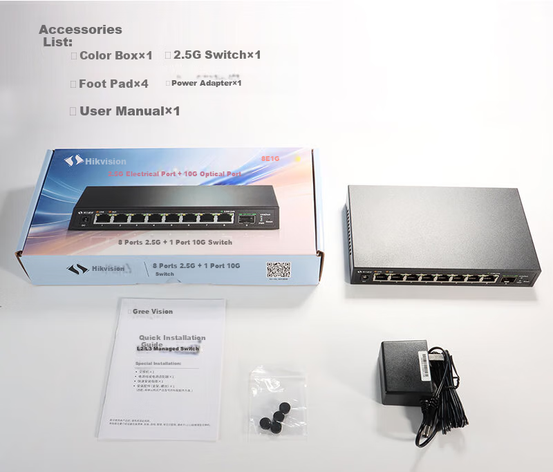 Xiliweishi 8-портовый коммутатор 2.5G с 1 гигабитным оптическим портом, неуправляемый коммутатор с агрегацией каналов LACP, изоляцией VLAN, зеркалированием портов, поддержкой Cat Rod, управляемый коммутатор уровня 2 SR-S25G2109F