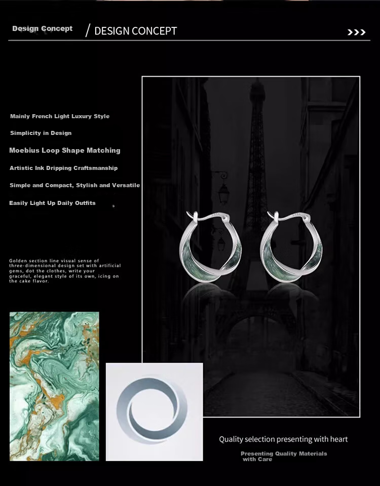 Серьги Eternelle, серебро 925 пробы, женские, минималистичный стиль, легкая роскошь, элегантные, подарок на Новый год