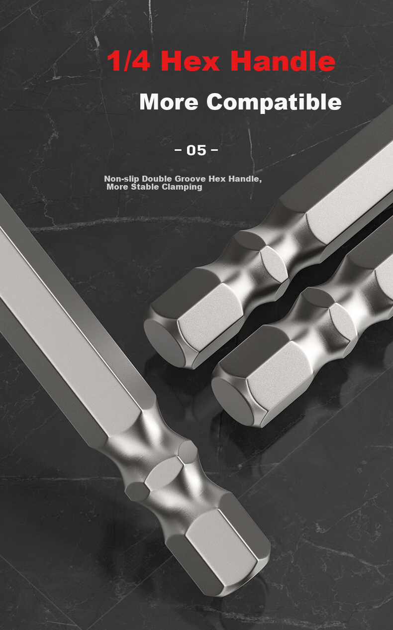 Сверло для плитки HUHAO Ultra-Hard Four-Blade Serrated Eccentric, 6/6/8/8 мм, для бетона и керамики, 4 шт.