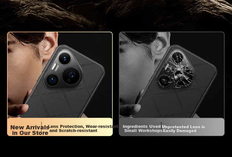 Чехол Kulefeng из натуральной кожи для Huawei Pura 80 Pro/+ / Huawei P80 Pro, защитный чехол с принтом, настоящая кожаная текстура, защита камеры от падений, тонкий силиконовый чехол