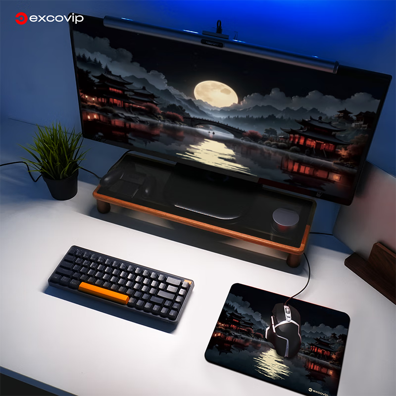 Коврик для мыши EXCO Mirror And Moon, китайский стиль, маленький, для офиса, игр, мультяшный, для настольного компьютера, для киберспорта, 0560