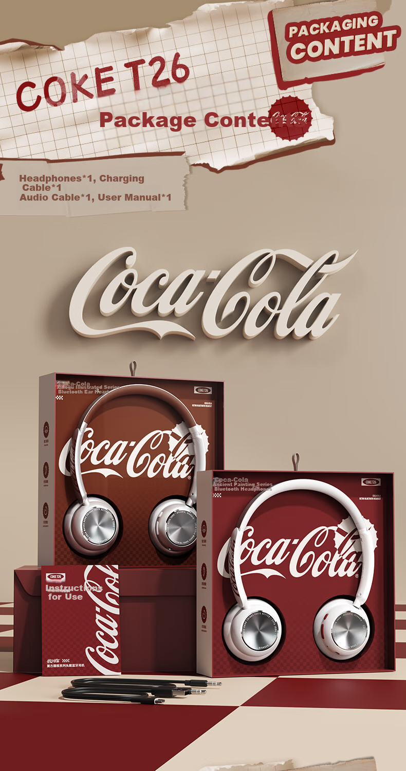 Беспроводные наушники Coca-Cola T26