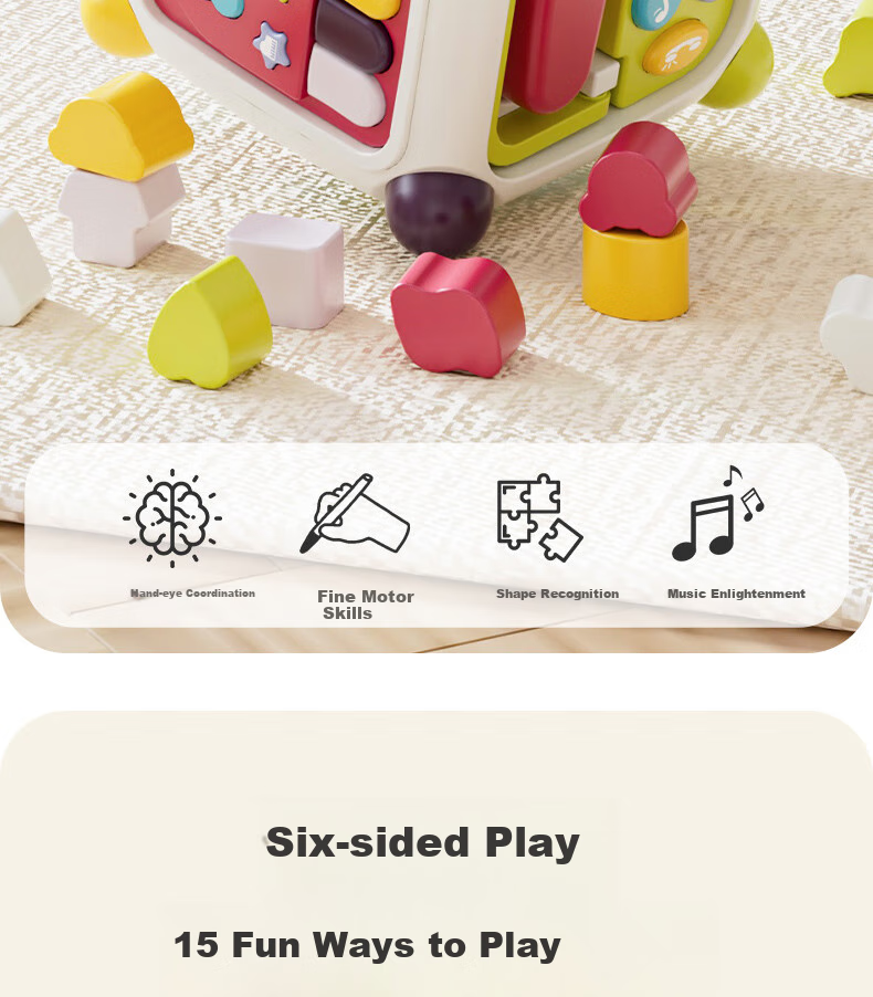 Детский развивающий игровой центр GOODWAY Hexahedron, для детей от 6 месяцев и старше, обучающая игрушка, игровой стол, подарок на день рождения для мальчиков