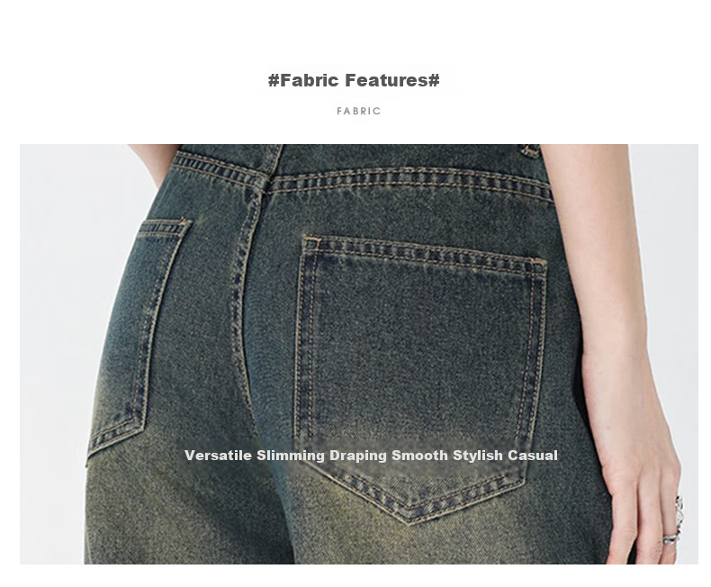 Джинсы Jeanswest женские, винтажные, с высокой талией, широкие, прямые, синие, размер L