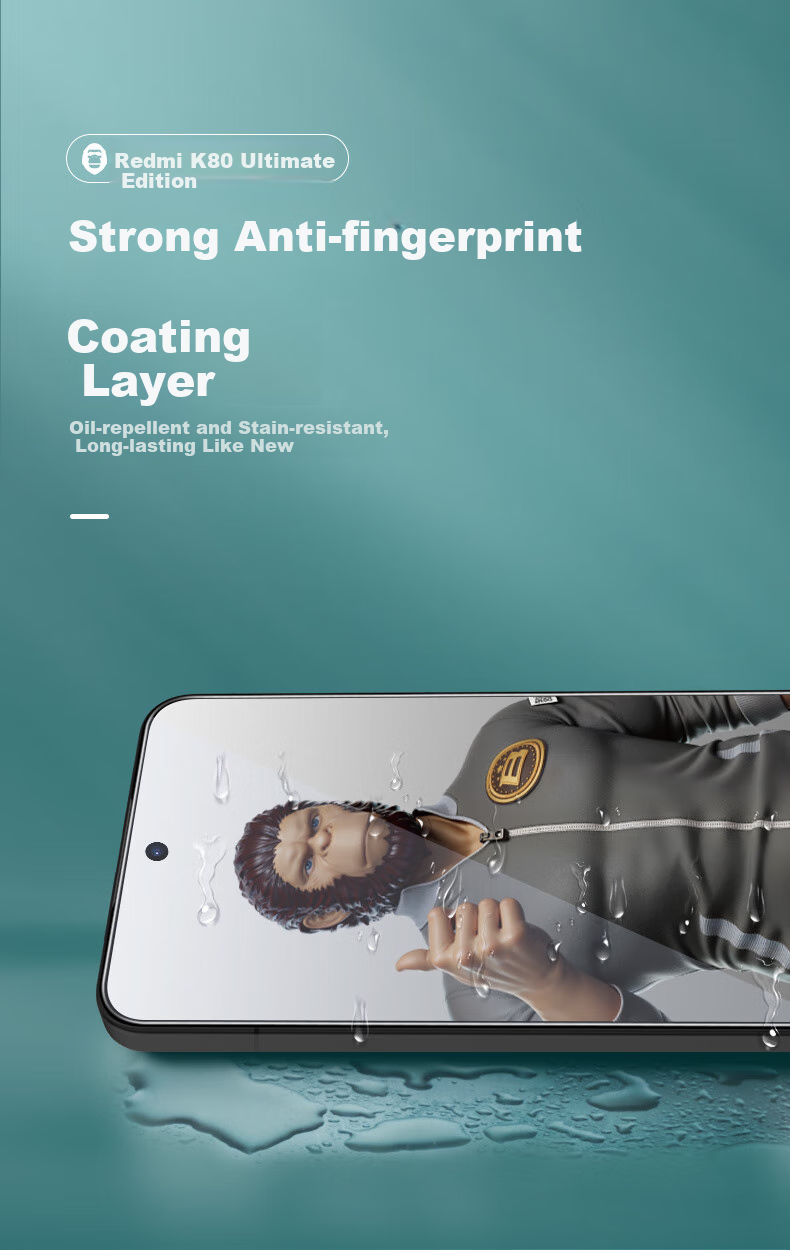 Защитное стекло Lanxingxiansheng для Xiaomi Redmi K80 Pro, высокое разрешение, противоударное и износостойкое