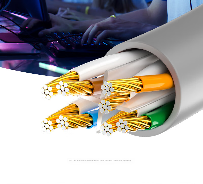 Кабель витая пара SAMZHE CAT6 Gigabit Ethernet, 8-жильный, для инженерных и домашних сетей, мониторинга, компьютерный патч-корд, серый, 5 метров, HWD6050