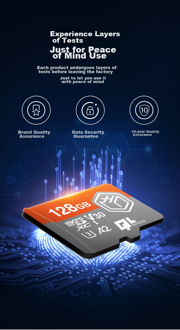 Карта памяти JD Original 128GB Kylin Series TF (MicroSD) U3 C10 A2 V30 для смартфонов, планшетов и игровых приставок