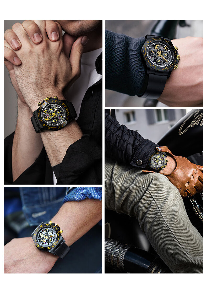CRONUSART Kluos Precision Steel Series Automatic Mechanical Men's Business Luminous Wristwatch Christmas Gift