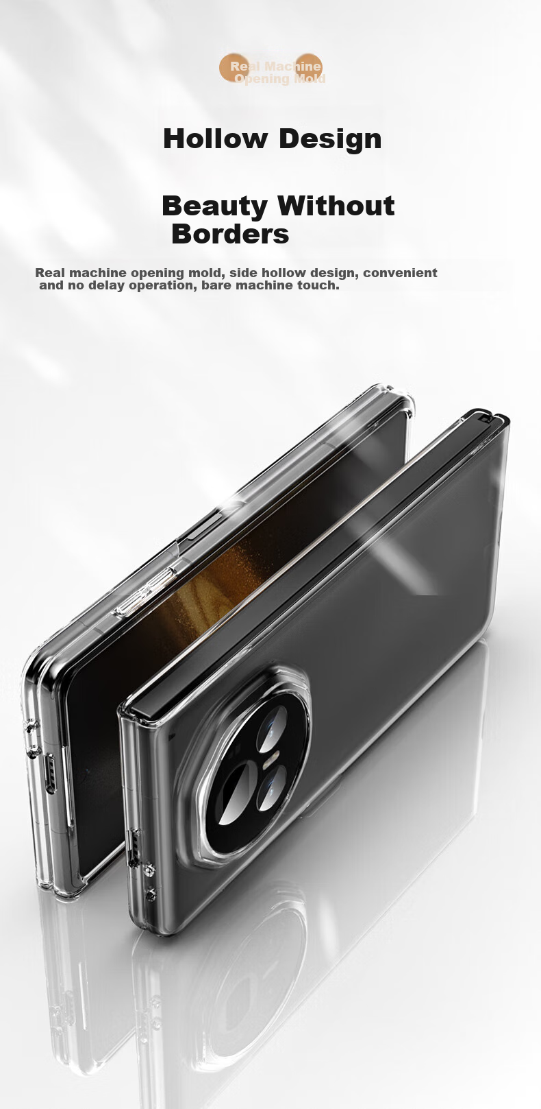 Чехол BIAZE для Honor Magic V5, прозрачный, ультратонкий, противоударный, с защитой камеры, ПК
