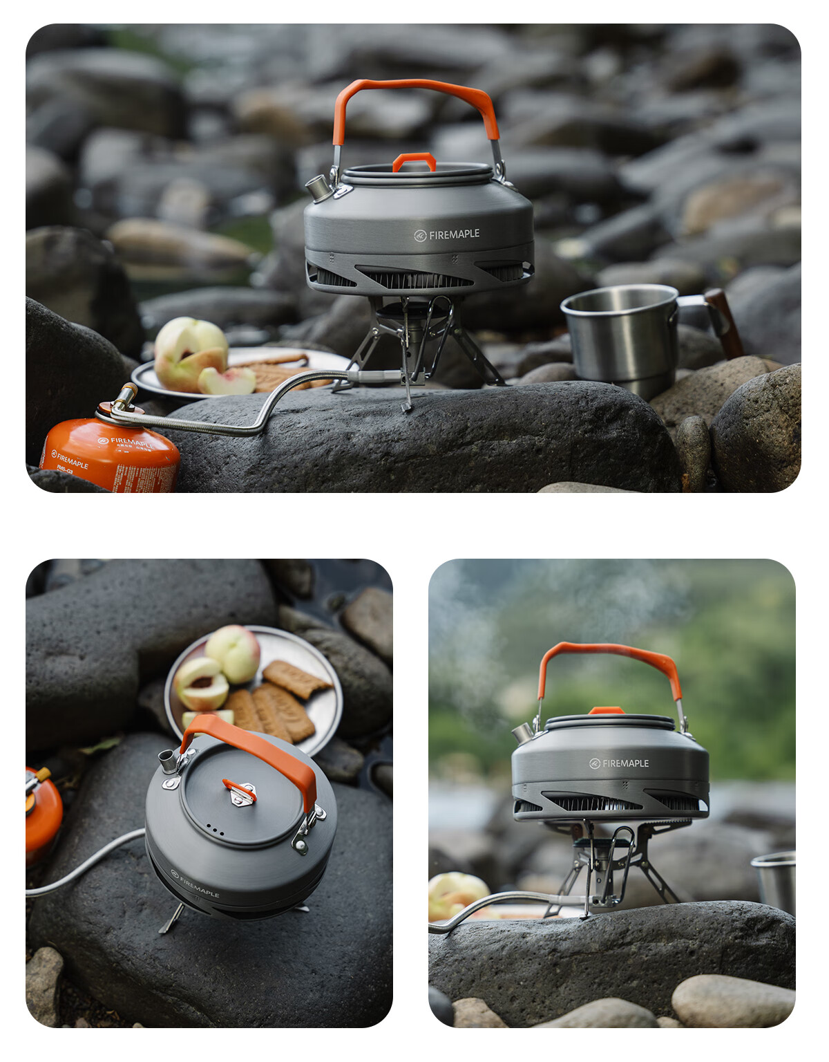 FIRE-MAPLE XT1 Special Edition Kettle, 0.8L, Outdoor Camping Teapot, Portable Coffee Pot, Windproof, Fast Heating, Tea Brewing Pot