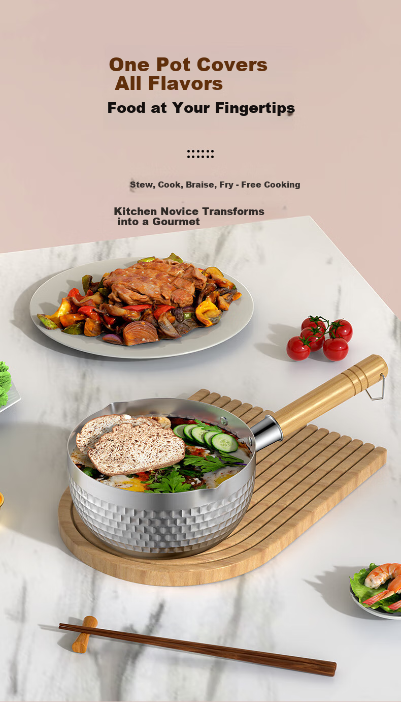 Кастрюля BSITN Xueping из нержавеющей стали с пароваркой, антипригарная, 20 см, для супа, детского питания